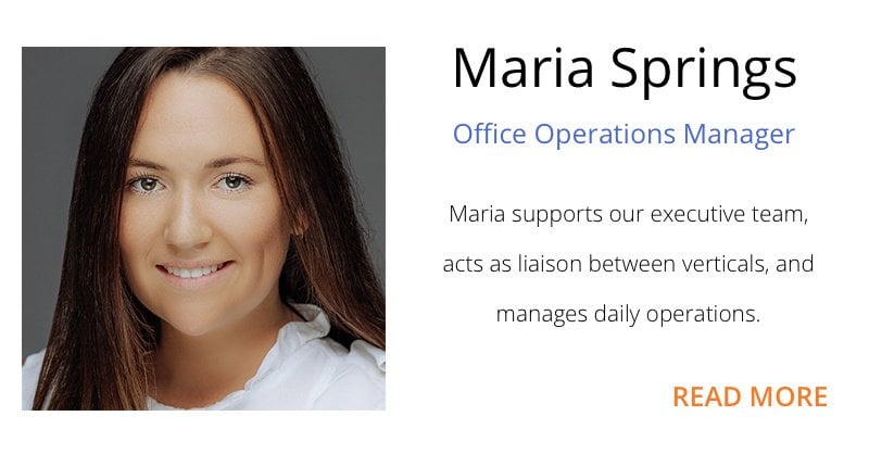 Maria is our new Office Operations Manager