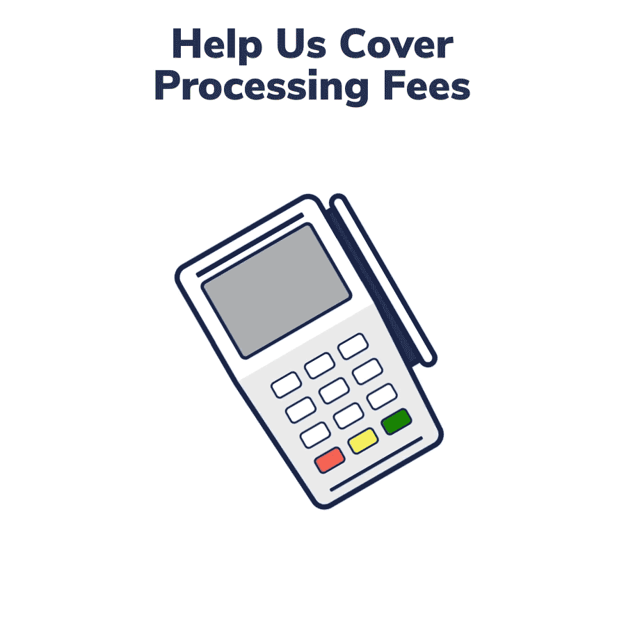 Cover processing fees animation